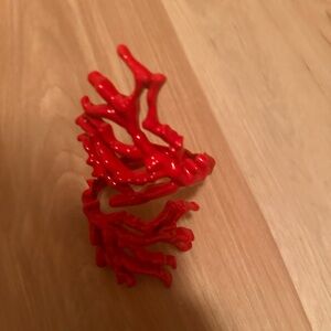 Zara Red Faux Coral Cuff